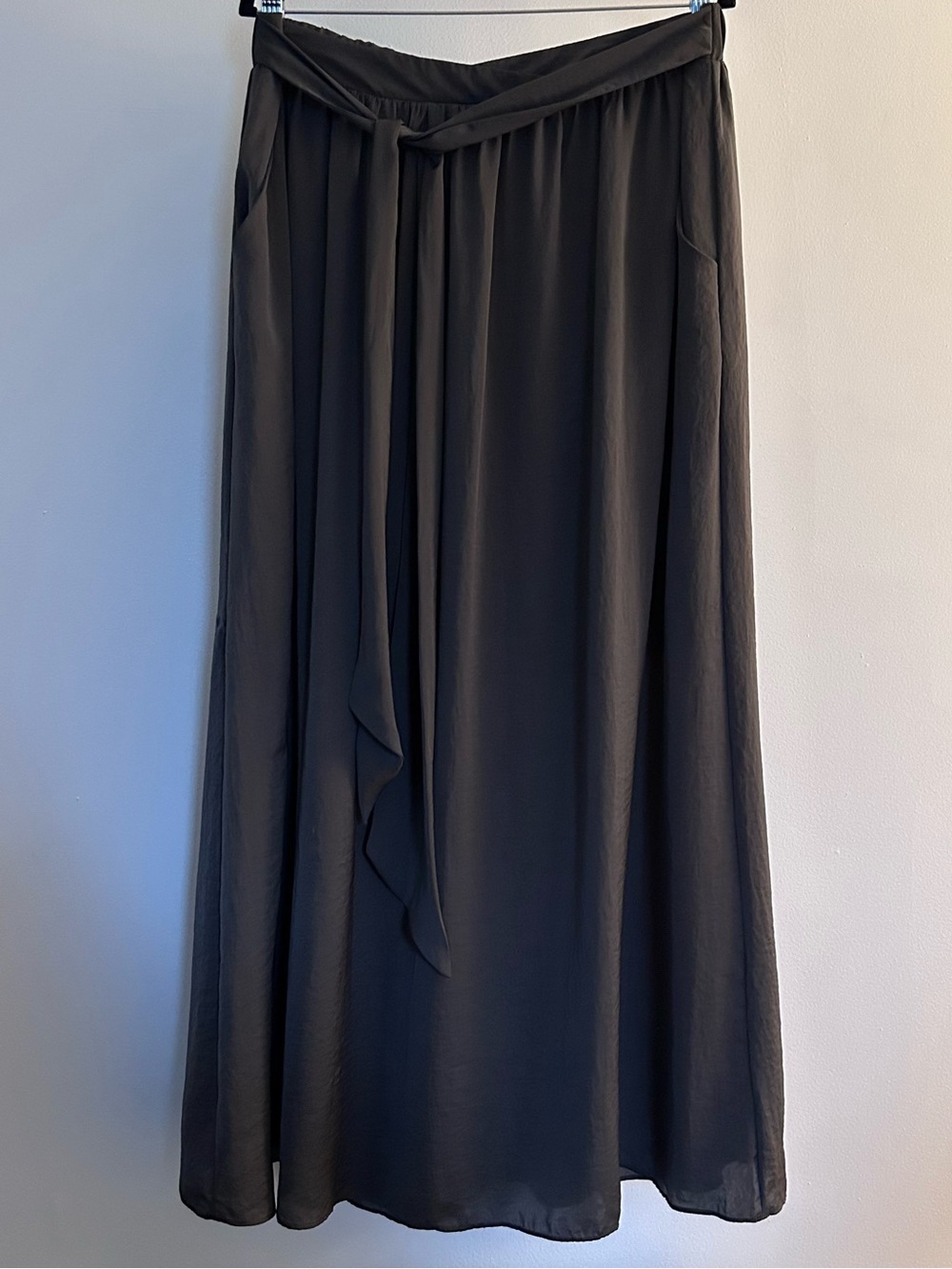 Women's Black Flowing Maxi Skirt